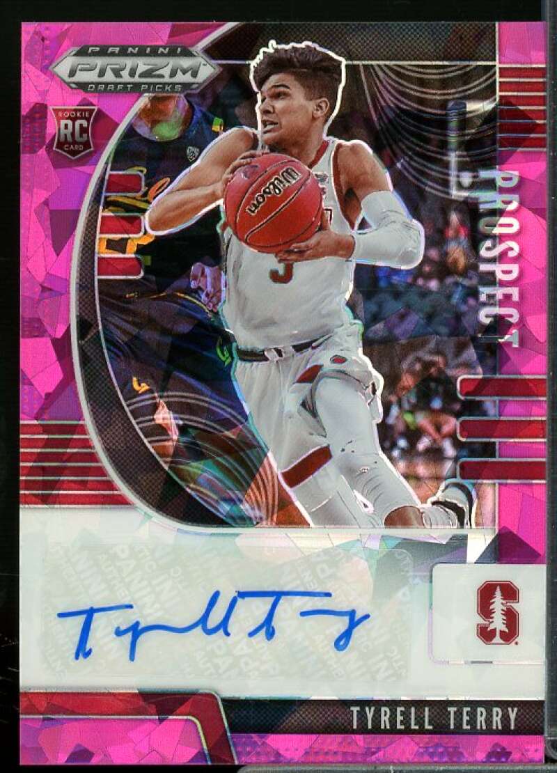 Tyrell Terry 2020-21 Panini Prizm Draft Picks Prospect Autographs Pink Ice #81  Image 1