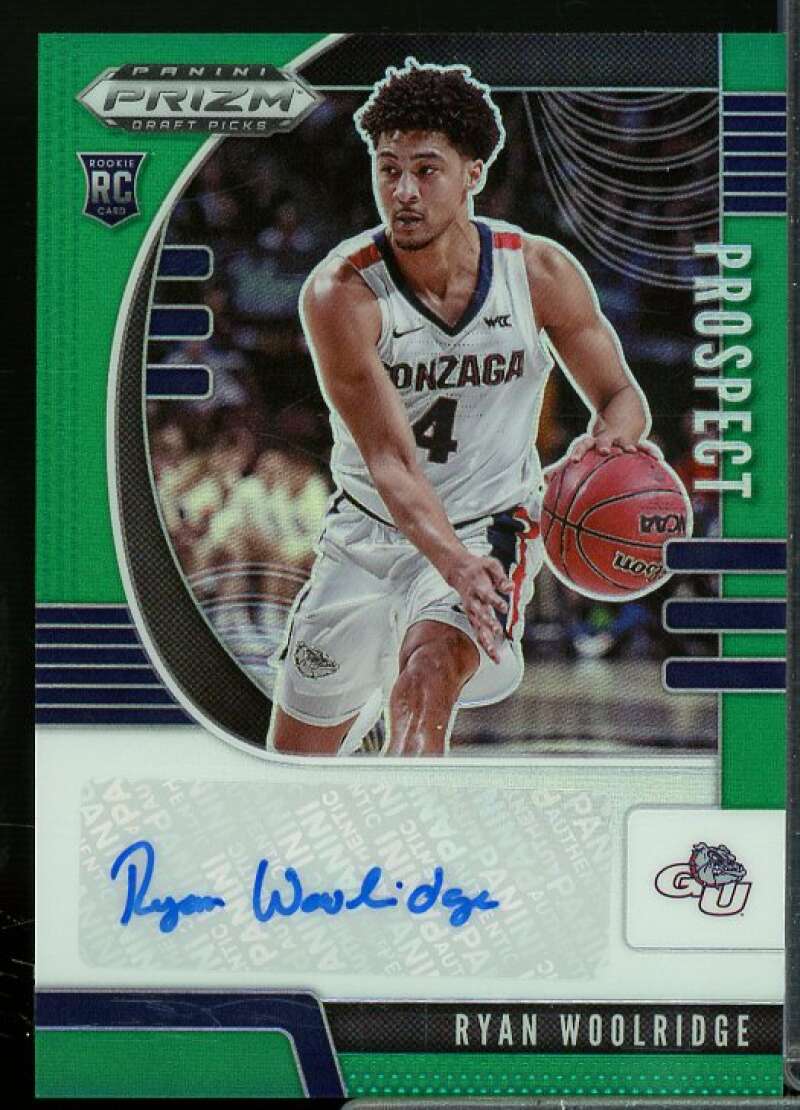 Ryan Woolridge 2020-21 Panini Prizm Draft Picks Prospect Autographs Green #63  Image 1