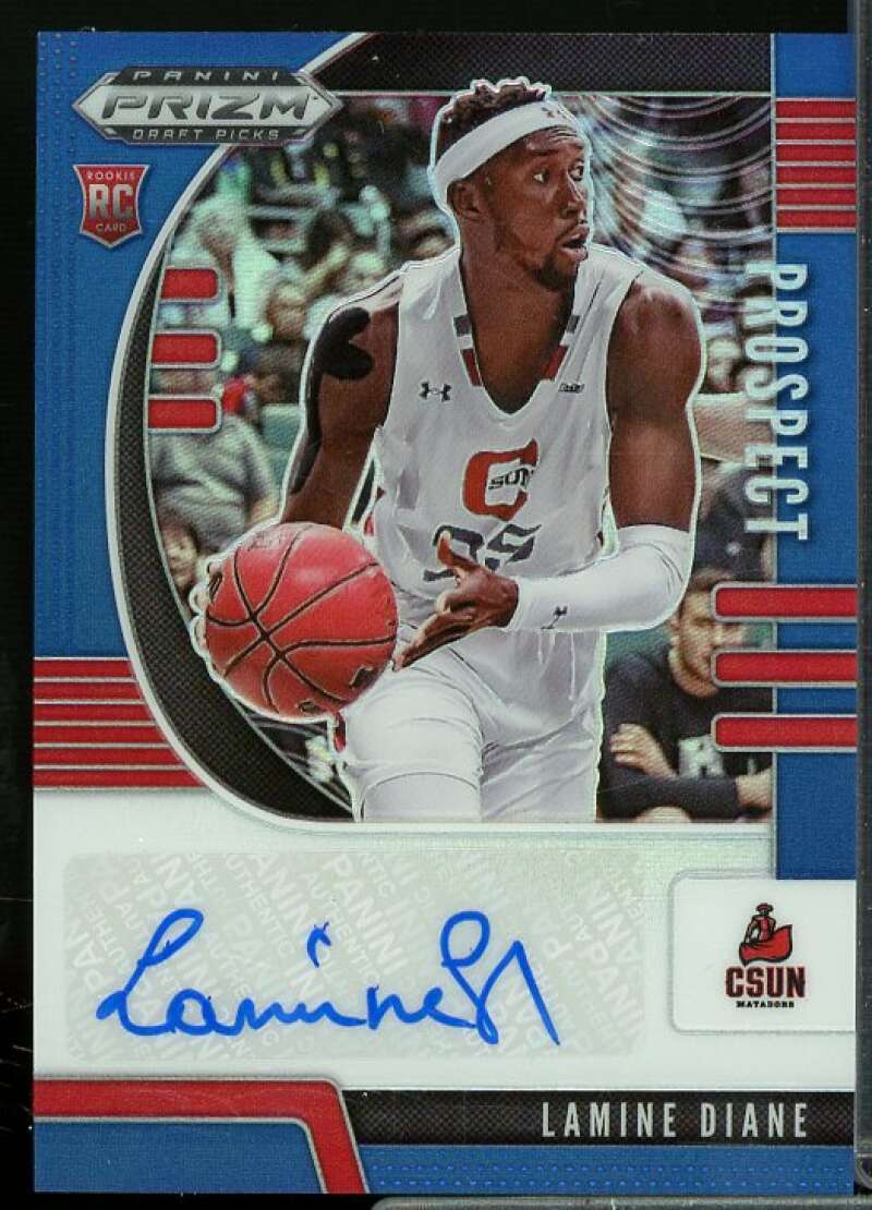 Lamine Diane Card 2020-21 Panini Prizm Draft Picks Prospect Autographs Blue #29  Image 1