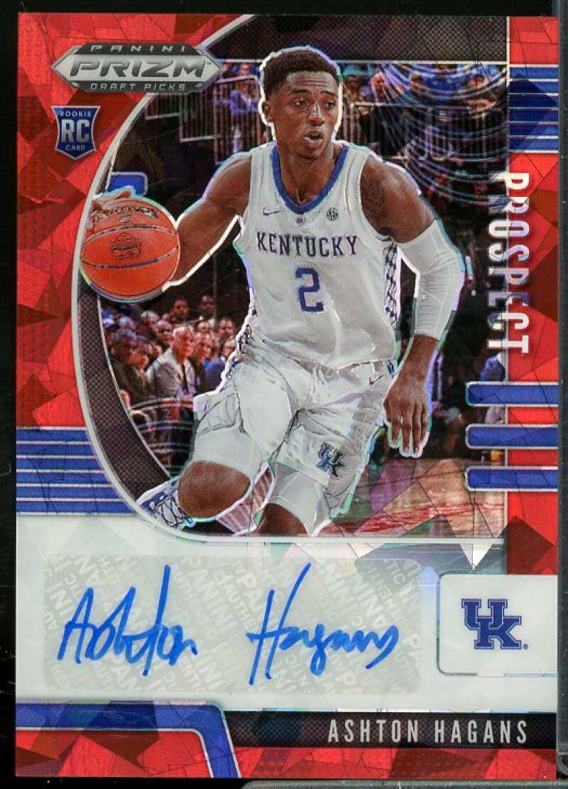 Ashton Hagans 2020-21 Panini Prizm Draft Picks Prospect Autographs Red Ice #51  Image 1