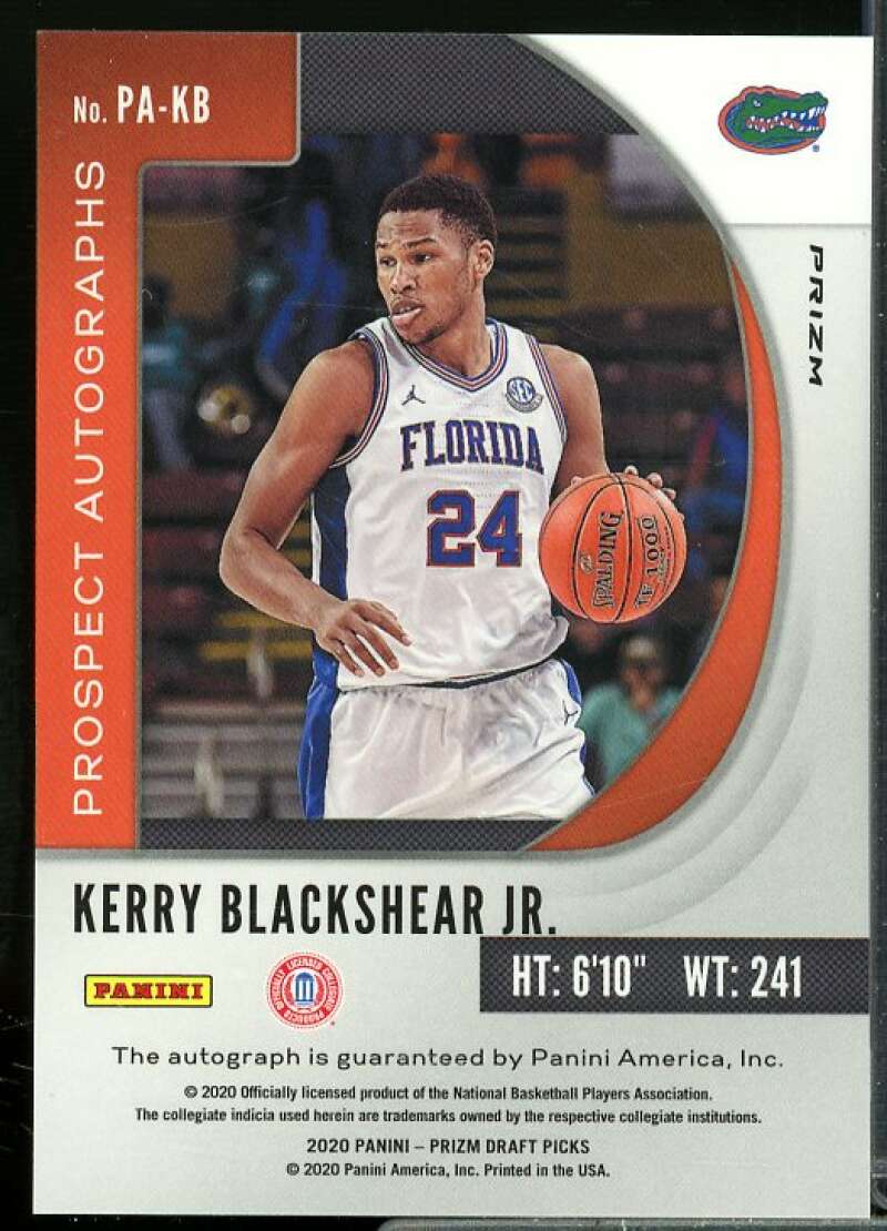 Kerry Blackshear 2020-21 Panini Prizm Draft Picks Prospect Autographs Green #67  Image 2