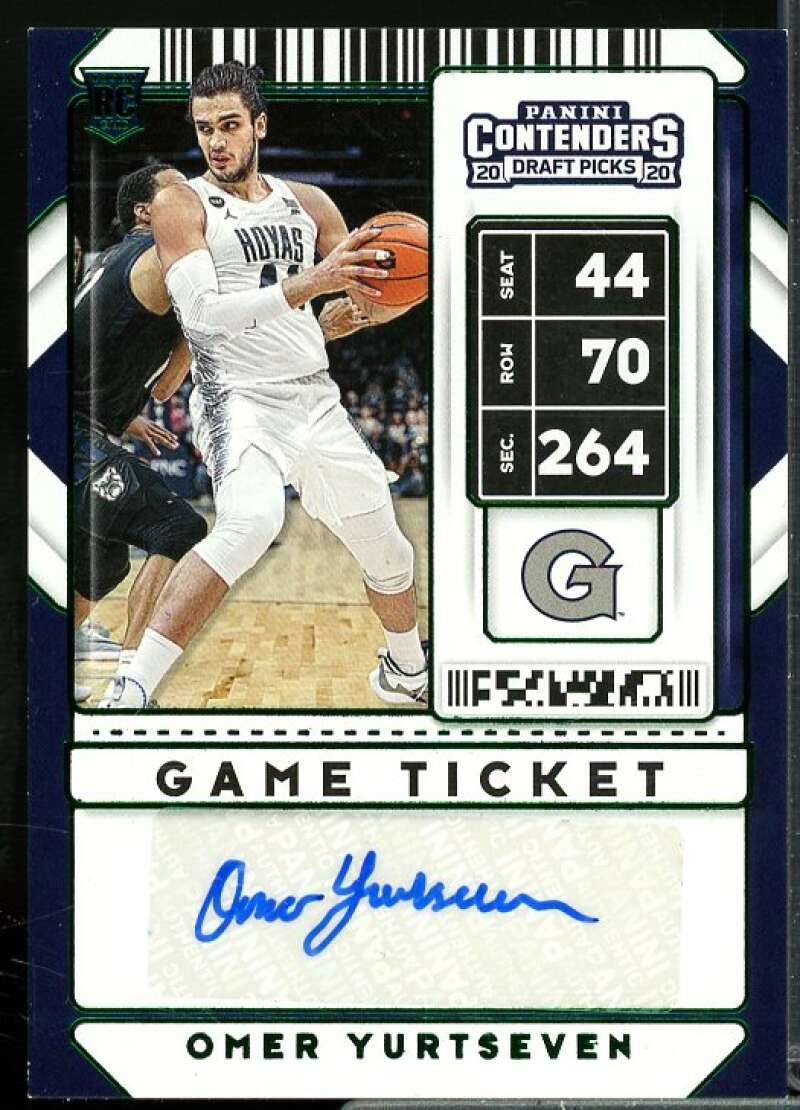 Omer Yurtseven 2020-21 Panini Contenders Draft Prospect Ticket Auto Green #100  Image 1