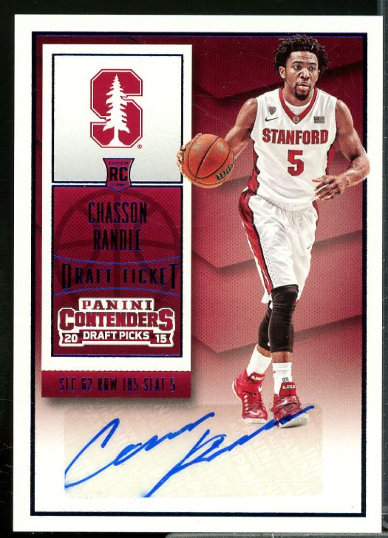 Chasson Randle AU 2015-16 Panini Contenders Draft Picks Ticket Blue Foil #158  Image 1