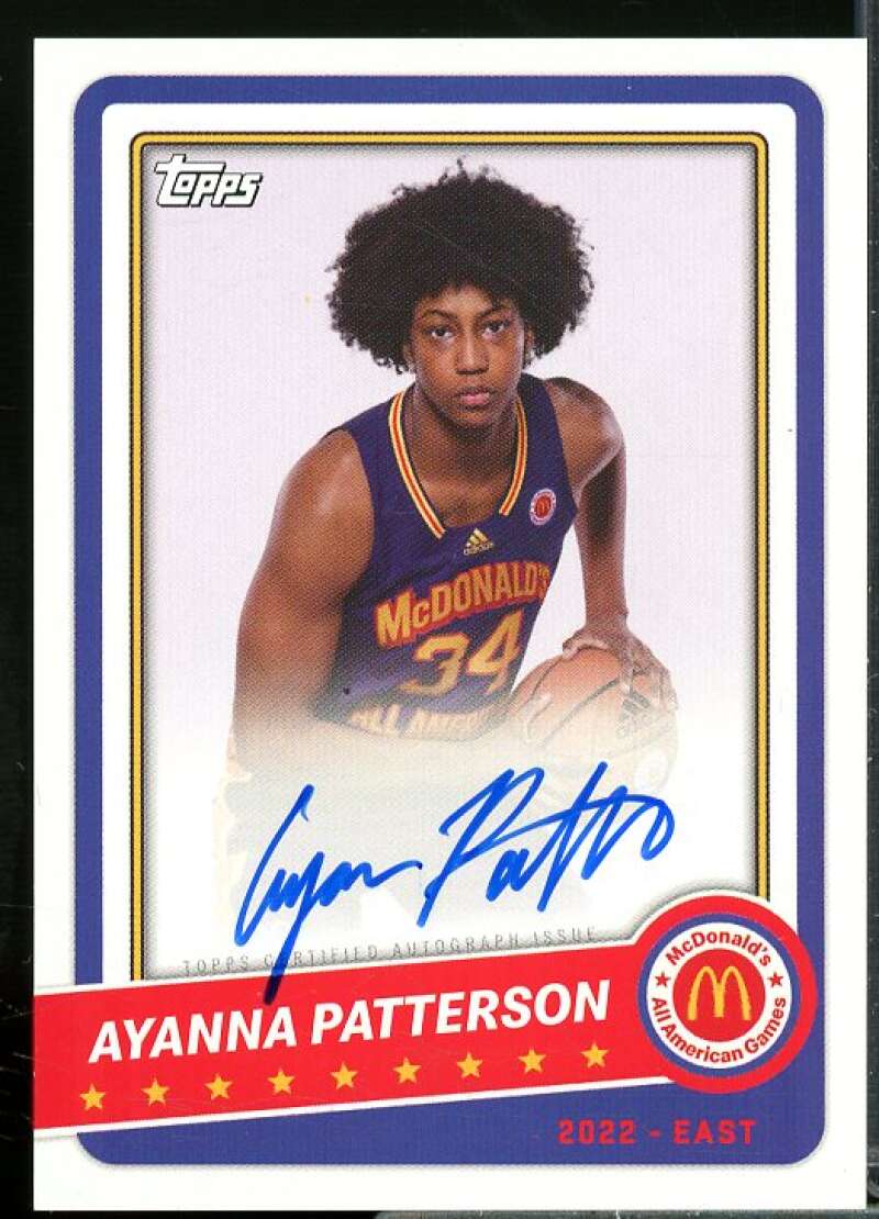 Ayanna Patterson 2022 Topps Chrome McDonald's All American Gameday Auto #PAAP  Image 1