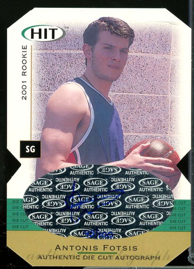 Antonis Fotsis Rookie Card 2001 SAGE HIT Autographs Rare Cut #A9  Image 1