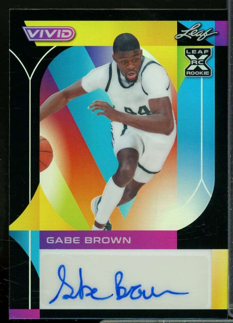 Gabe Brown Rookie Card 2022-23 Leaf Vivid Technicolor Black #TGB1  Image 1