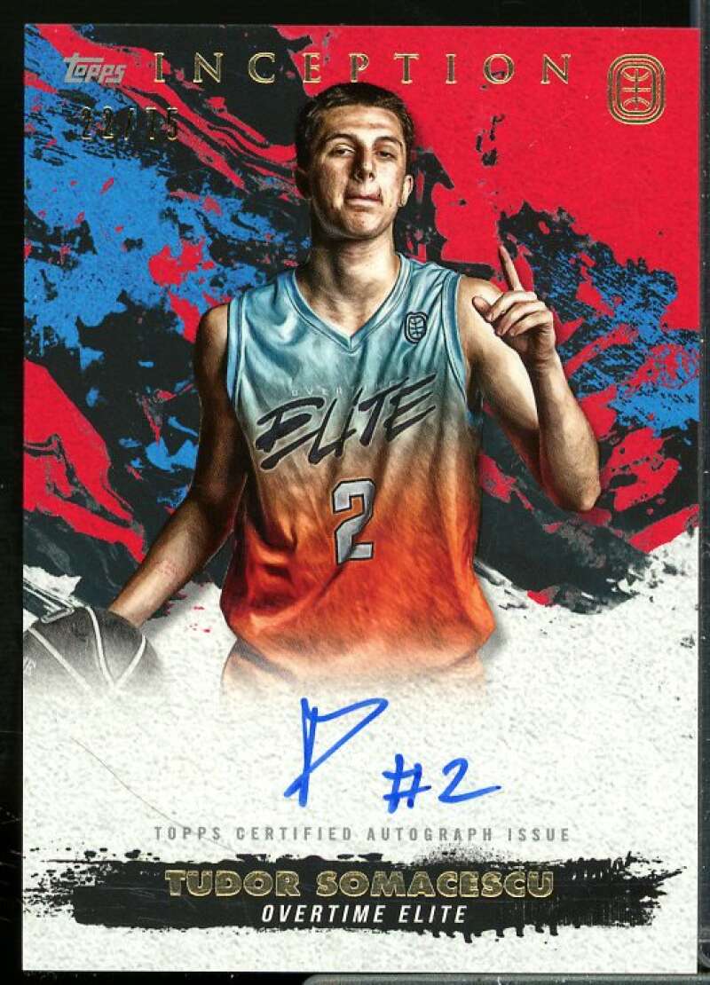 Tudor Somacescu 2021-22 Topps Inception Overtime Elite Autographs Red #IATSO  Image 1