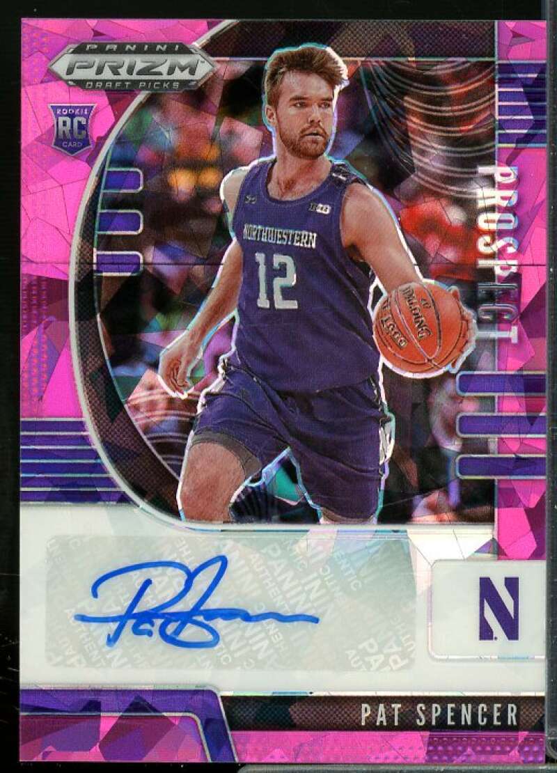 Pat Spencer 2020-21 Panini Prizm Draft Picks Prospect Autographs Pink Ice #80  Image 1