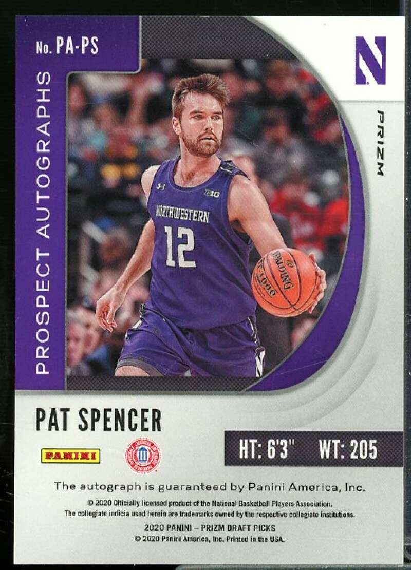 Pat Spencer 2020-21 Panini Prizm Draft Picks Prospect Autographs Pink Ice #80  Image 2