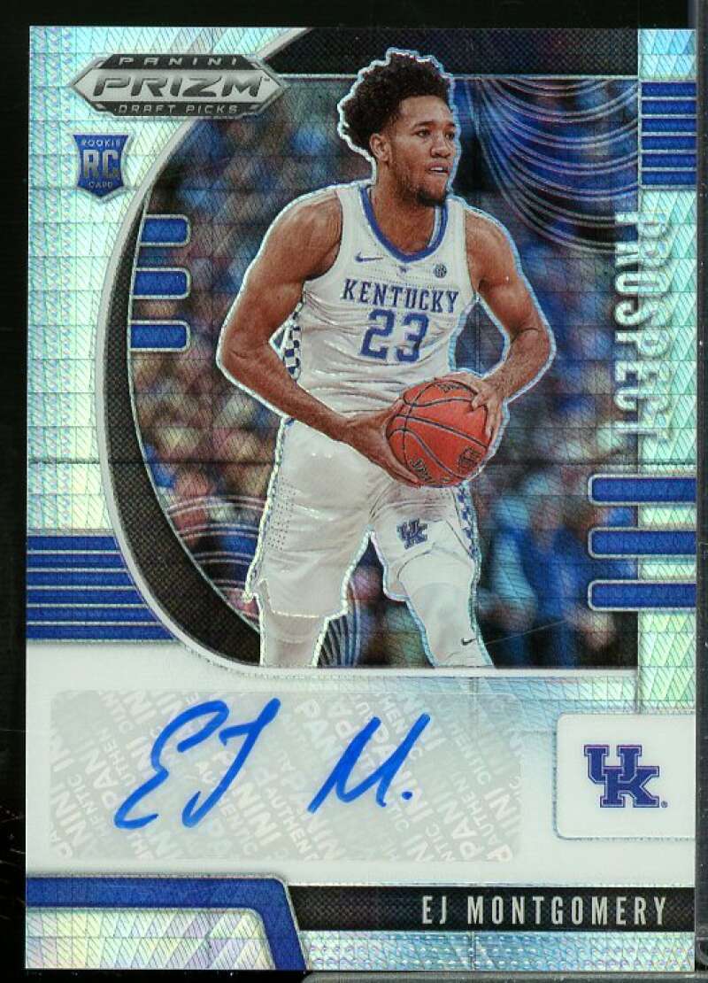 EJ Montgomery 2020-21 Panini Prizm Draft Picks Prospect Autographs Hyper #64  Image 1