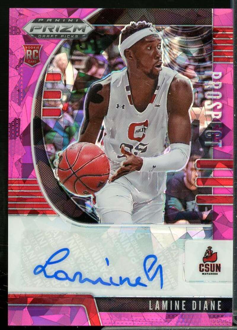 Lamine Diane 2020-21 Panini Prizm Draft Picks Prospect Autographs Pink Ice #29  Image 1