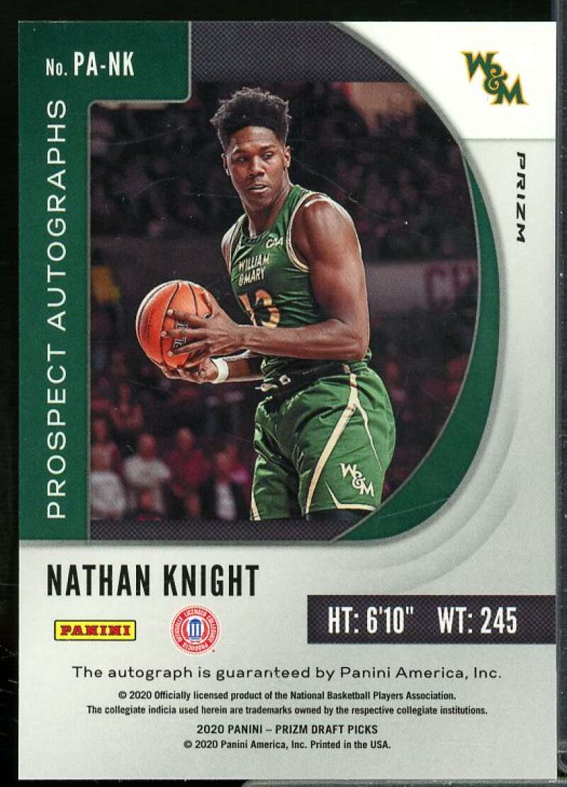 Nathan Knight 2020-21 Panini Prizm Draft Picks Prospect Autographs Pink Ice #72  Image 2