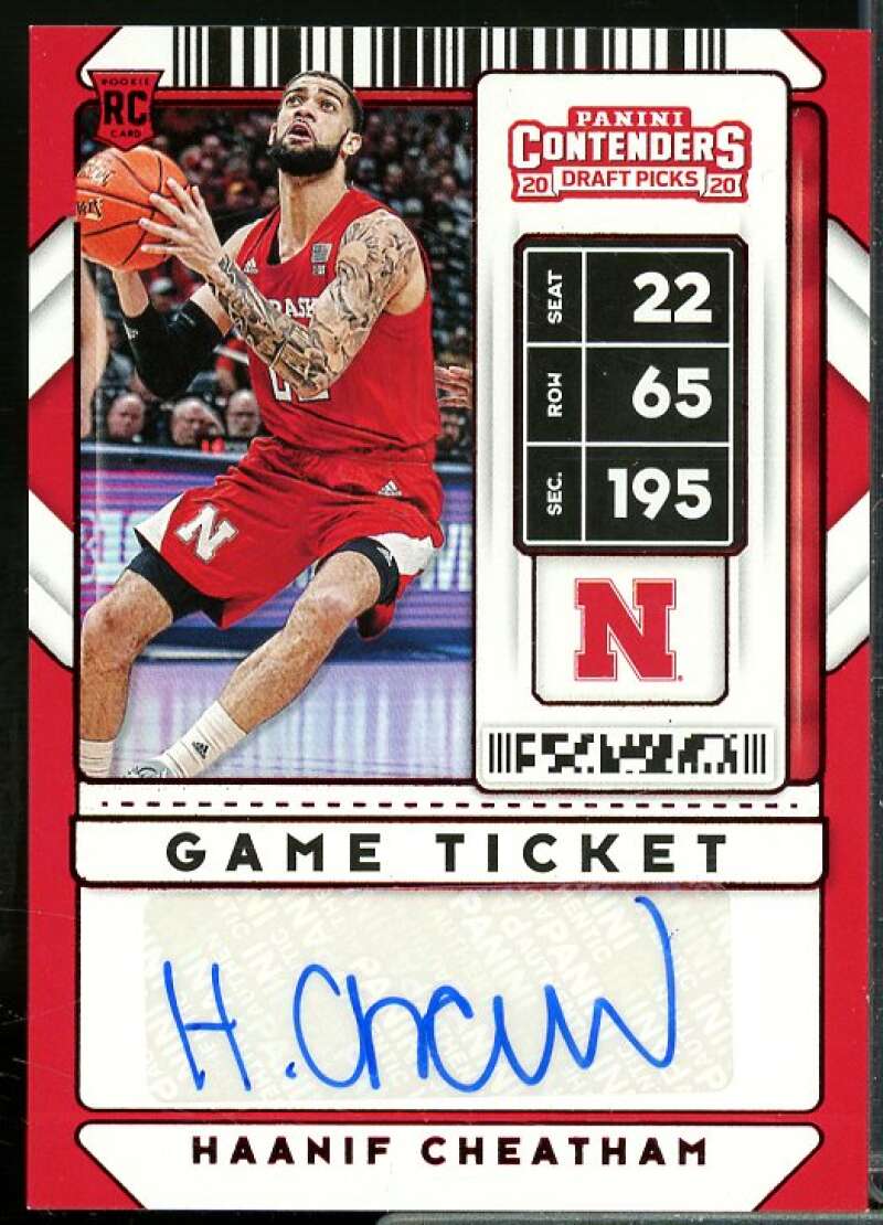 Haanif Cheatham AU 2020-21 Panini Contenders Draft Picks Game Ticket Red #130  Image 1