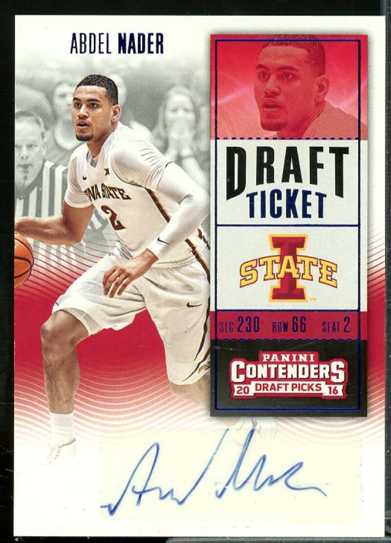 Abdel Nader AU Rookie 2016-17 Panini Contenders Draft Pick Draft Blue Foil #178  Image 1