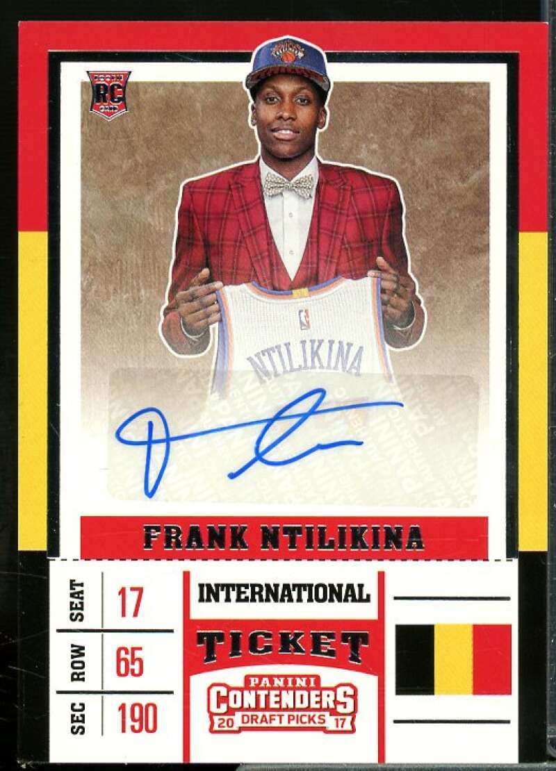 Frank Ntilikina AU Rookie Card 2017-18 Panini Contenders Draft Picks #111  Image 1