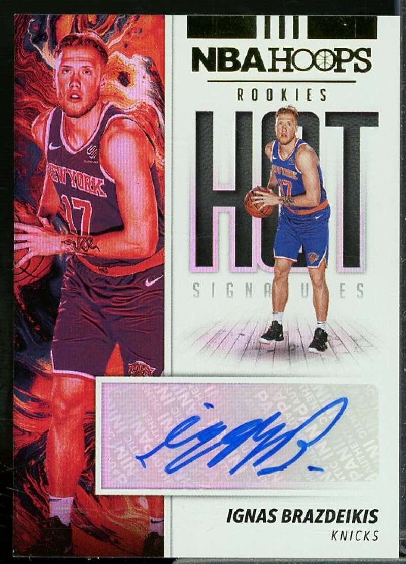 Ignas Brazdeikis Card 2019-20 Hoops Hot Signatures Rookies #8  Image 1