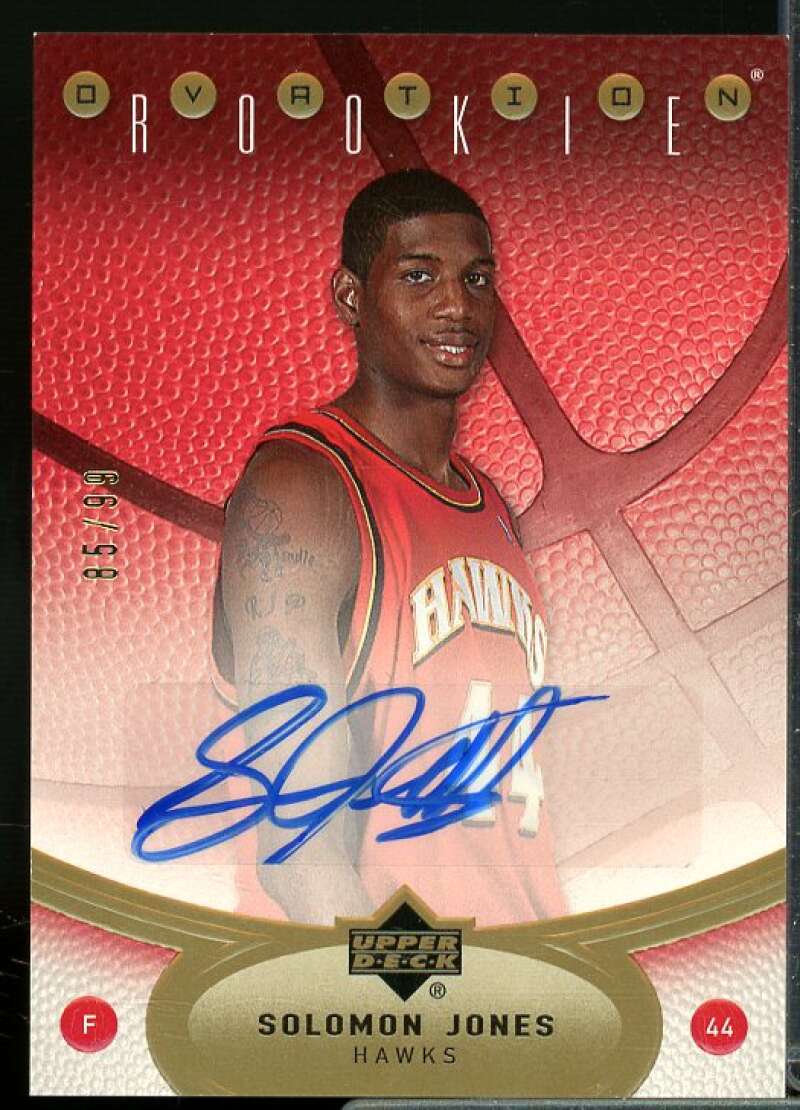 Solomon Jones AU Rookie Card 2006-07 Upper Deck Ovation Gold #127  Image 1