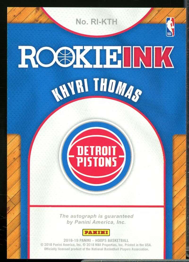 Khyri Thomas Rookie Card 2018-19 Hoops Rookie Ink #41  Image 2