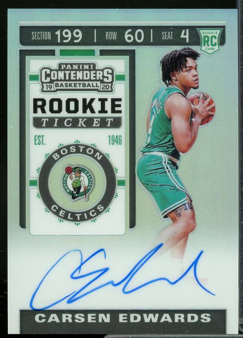 Carsen Edwards AU Card 2019-20 Panini Contenders Premium #126  Image 1