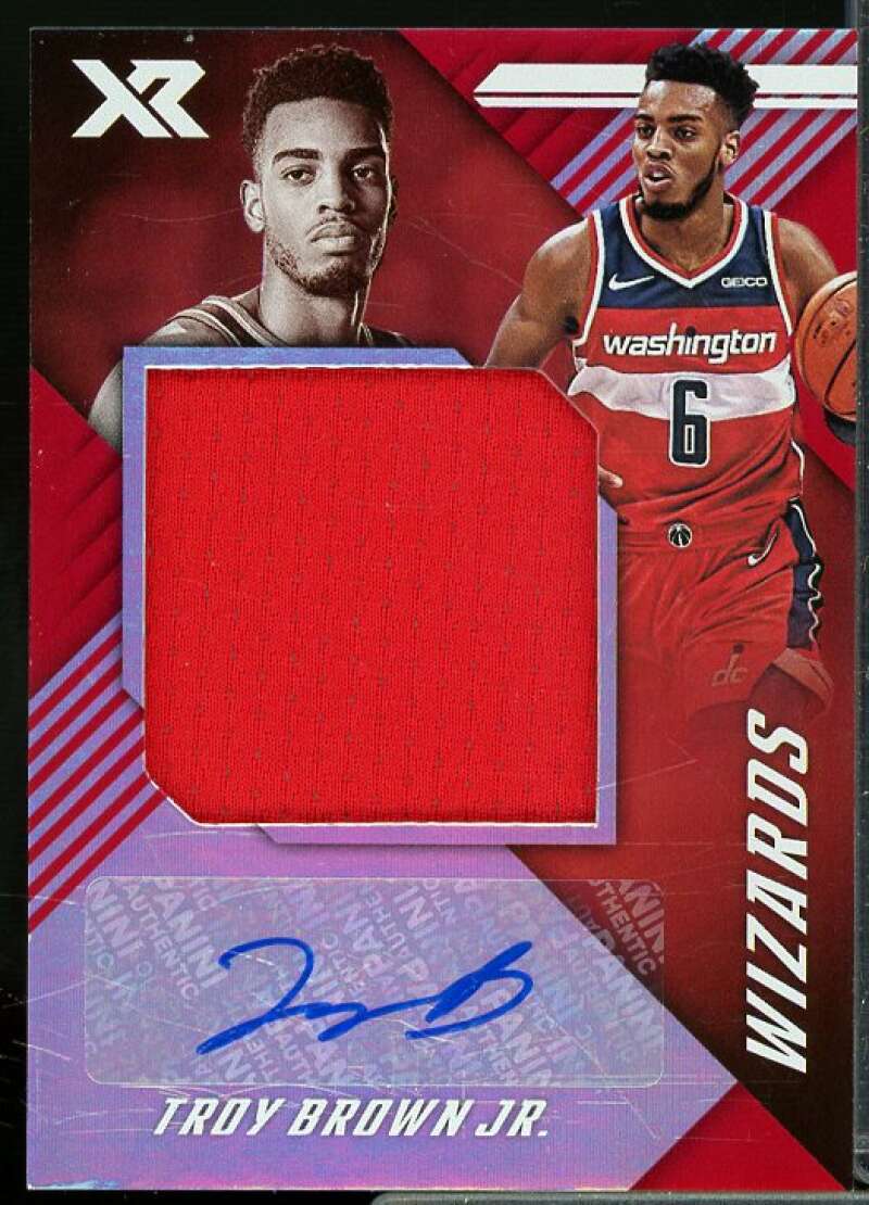 Troy Brown Jr. 2018-19 Panini Chronicles XR Rookie Jumbo Swatch Auto Red #15  Image 1