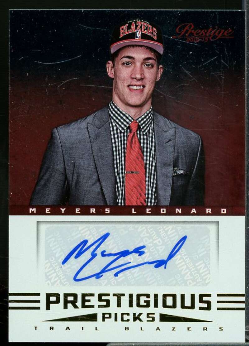 Meyers Leonard Rookie Card 2012-13 Prestige Prestigious Picks Signatures #55  Image 1