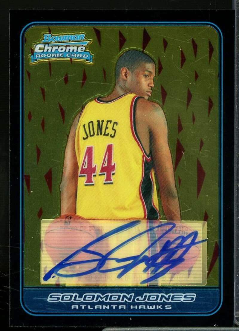 Solomon Jones B AU Rookie Card 2006-07 Bowman Chrome #149  Image 1