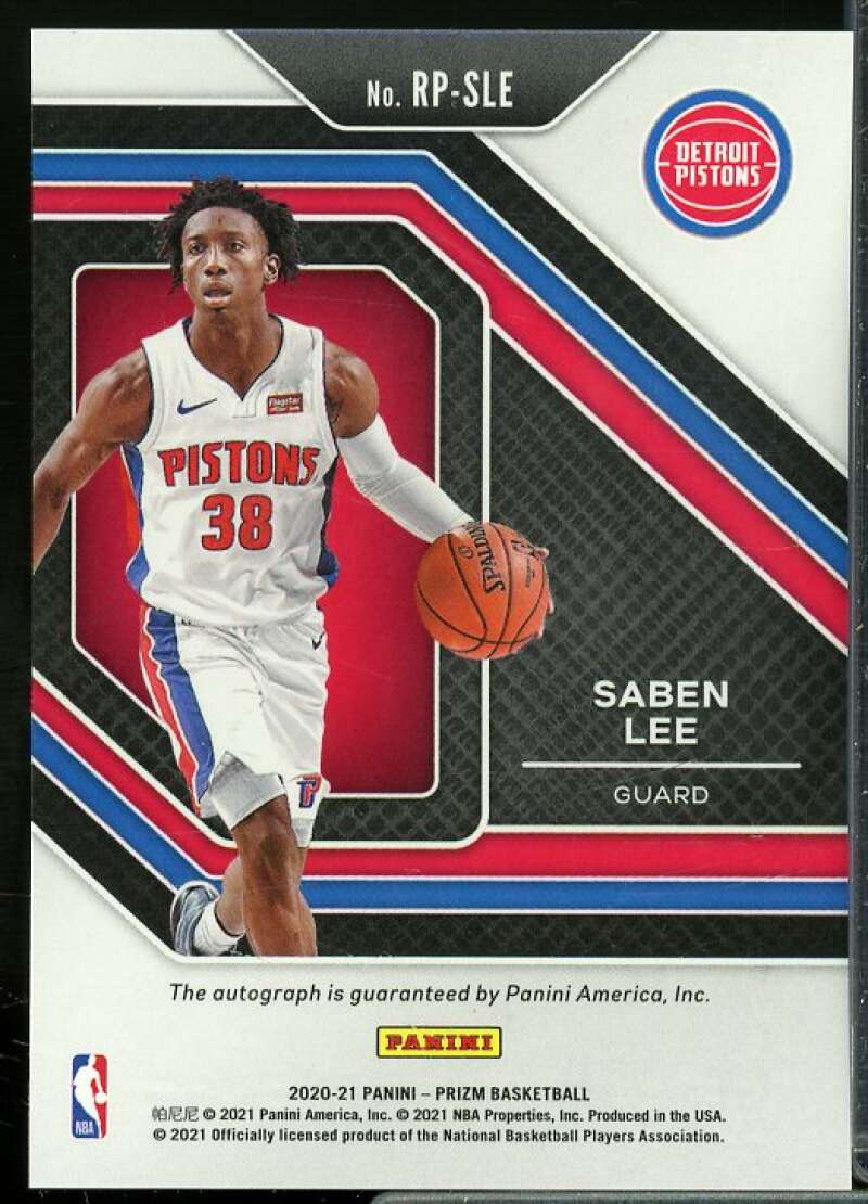 Saben Lee Rookie Card 2020-21 Panini Prizm Rookie Penmanship #1  Image 2