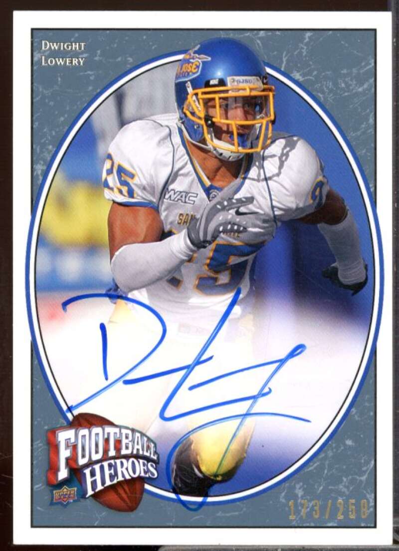 Dwight Lowery/250 Rookie Card 2008 Upper Deck Heroes Autographs Blue #140  Image 1