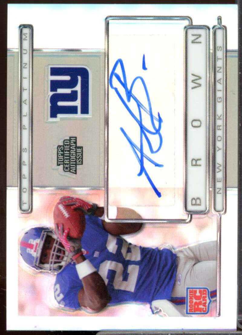 Andre Brown/850 Rookie Card 2009 Topps Platinum Rookie Autographs #111  Image 1