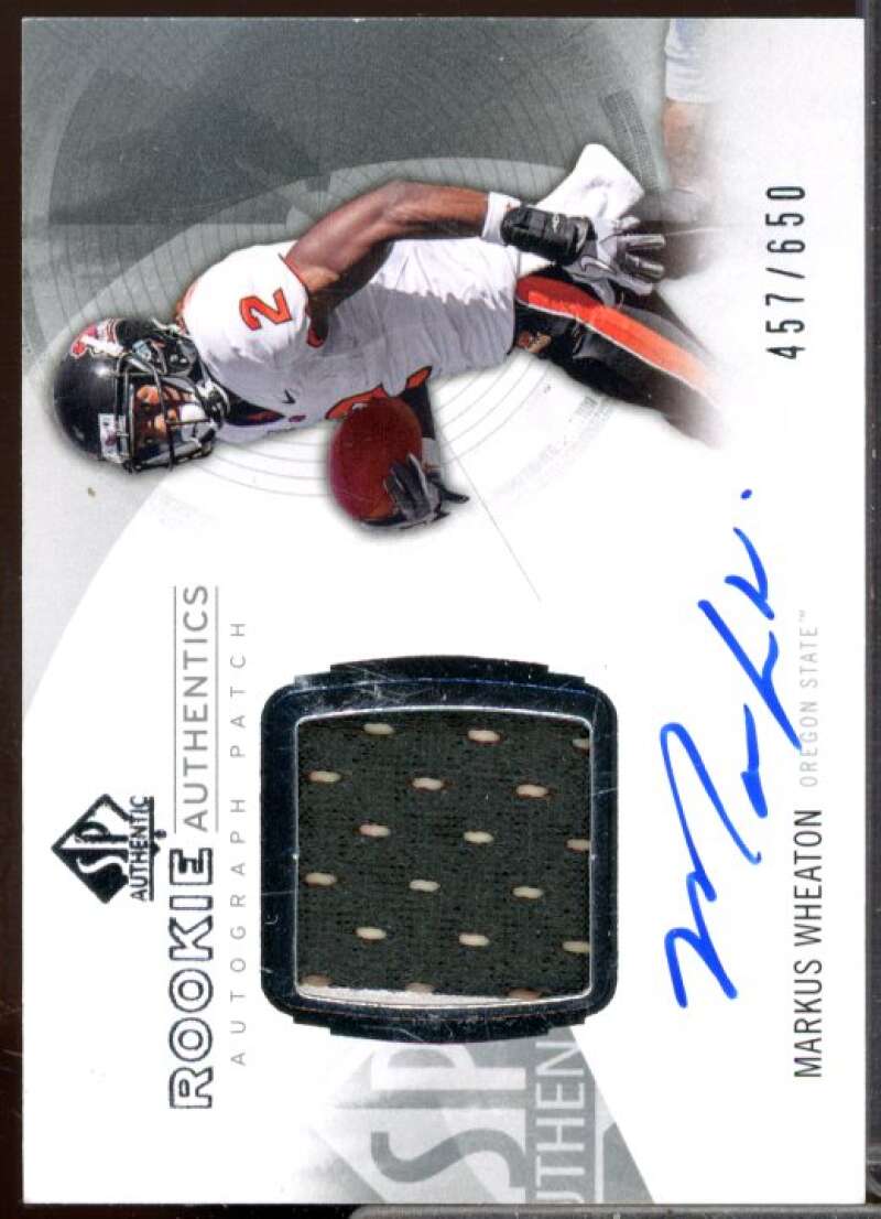 Markus Wheaton JSY AU/650 Rookie Card 2013 SP Authentic #154  Image 1