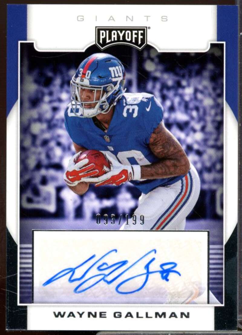 Wayne Gallman/199 Rookie Card 2017 Playoff Rookie Autographs #37  Image 1