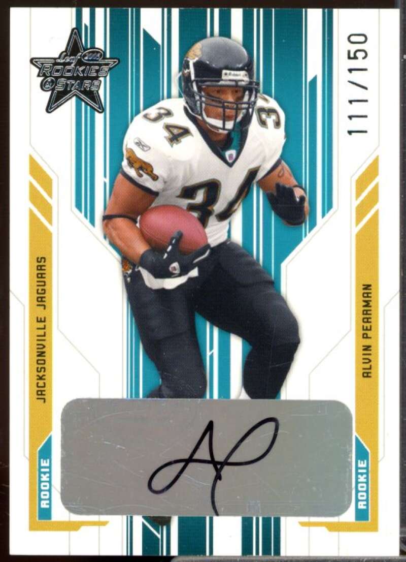 Alvin Pearman Rookie Card 2005 Leaf Rookies and Stars Rookie Autographs #203  Image 1