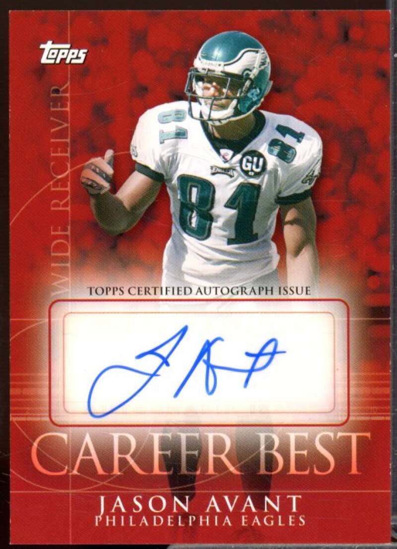 Jason Avant B Rookie Card 2009 Topps Career Best Autographs #JA2  Image 1