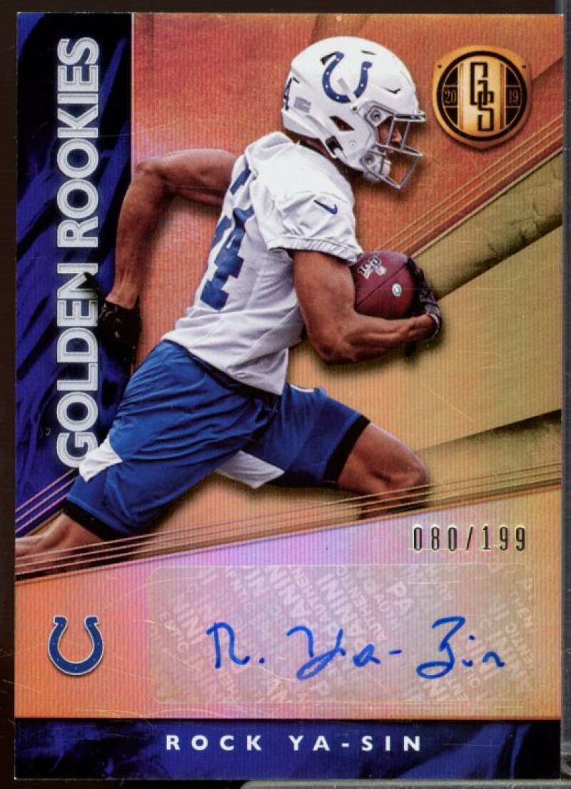 Rock Ya-Sin Rookie Card 2019 Panini Gold Standard Golden Rookies Autographs #50  Image 1