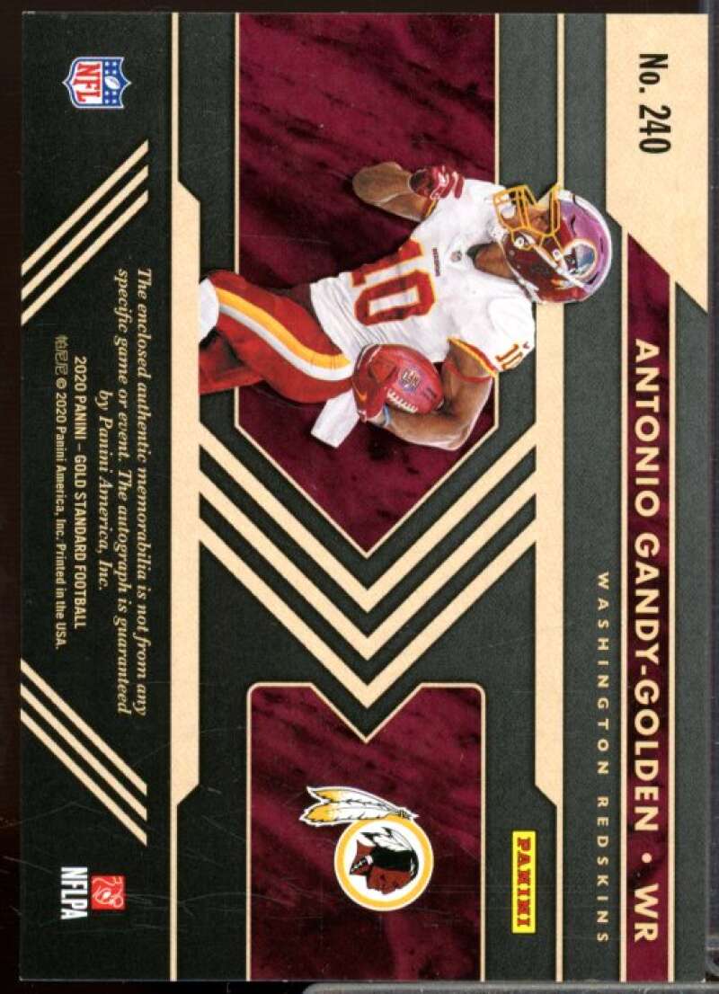 Antonio Gandy-Golden JSY AU/99 Rookie Card 2020 Panini Gold Standard #240  Image 2