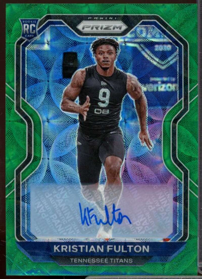 Kristian Fulton 2020 Panini Prizm Rookie Autographs Prizms Green Scope #397  Image 1