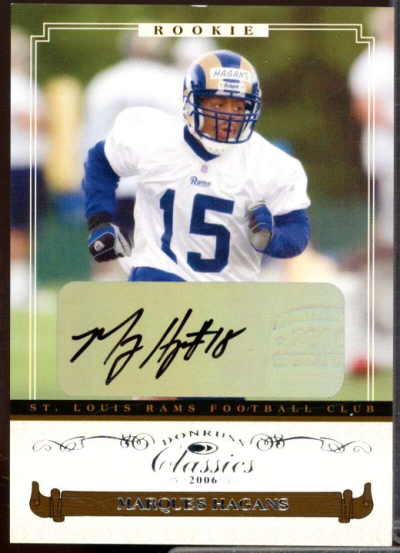 Marques Hagans AU/499 Rookie Card 2006 Donruss Classics #214  Image 1