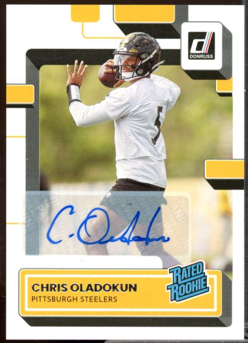 Chris Oladokun Rookie Card 2022 Donruss Rated Rookies Autographs #376  Image 1