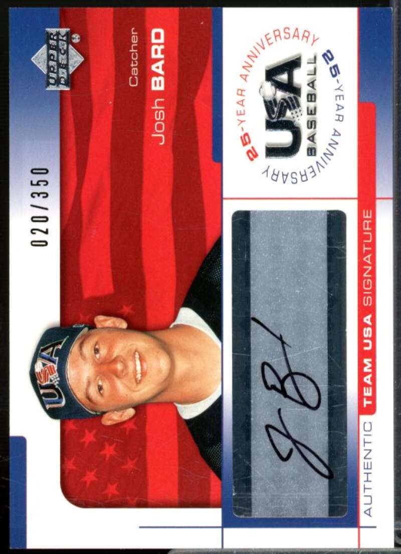 Josh Bard/350 2004 USA Baseball 25th Anniversary Signatures Black Ink #BARD  Image 1