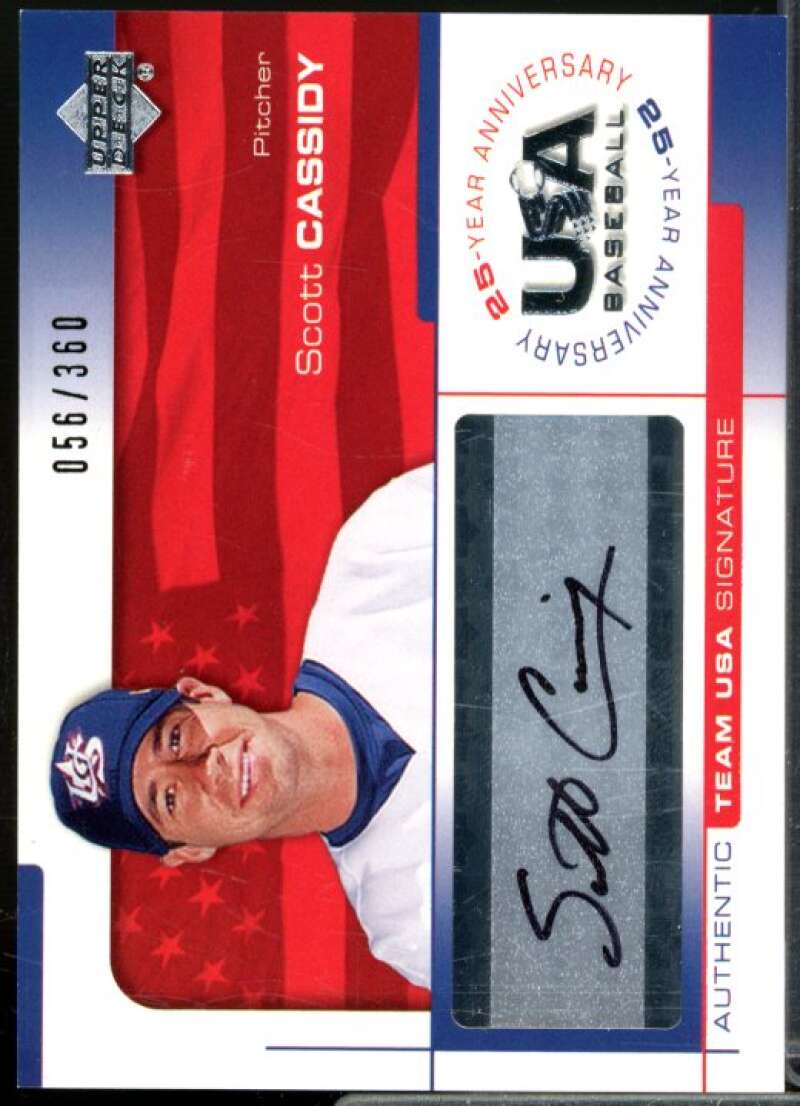 Scott Cassidy/360 2004 USA Baseball 25th Anniversary Signatures Black Ink #CASS  Image 1