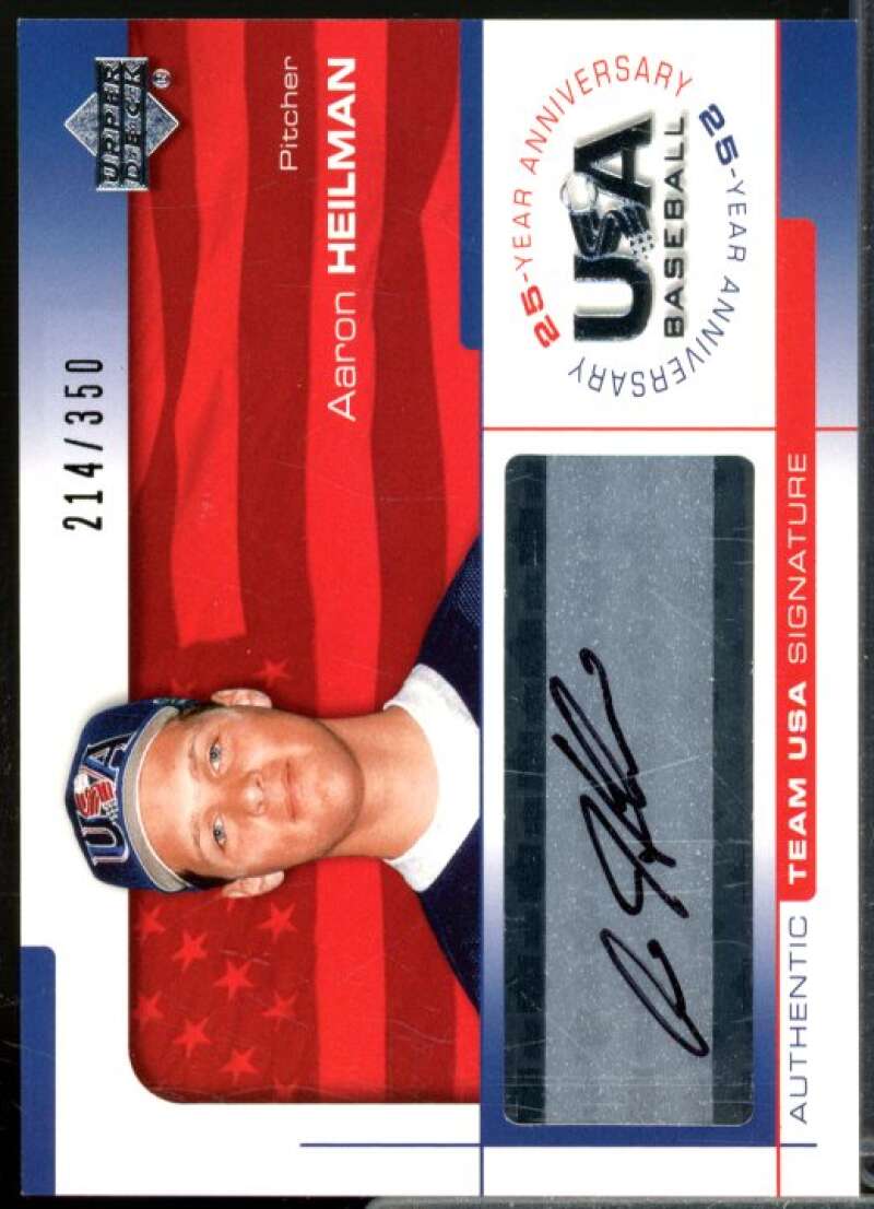 Aaron Heilman/350 2004 USA Baseball 25th Anniversary Signatures Black Ink #HEIL  Image 1