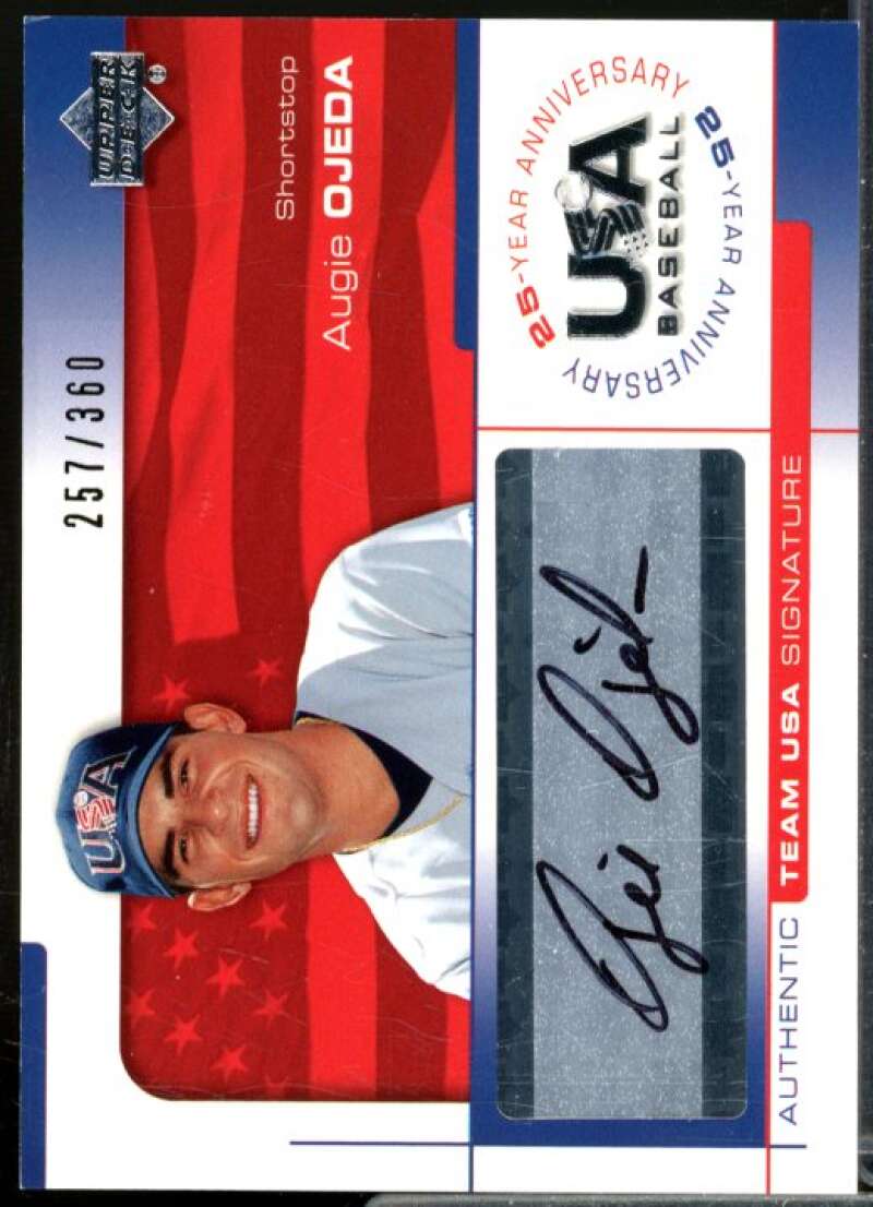 Augie Ojeda/360 2004 USA Baseball 25th Anniversary Signatures Black Ink #OJE  Image 1