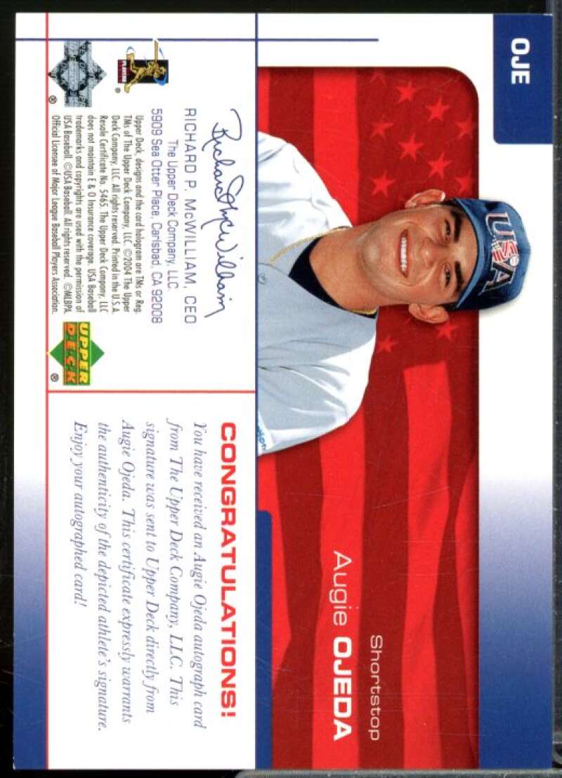 Augie Ojeda/360 2004 USA Baseball 25th Anniversary Signatures Black Ink #OJE  Image 2