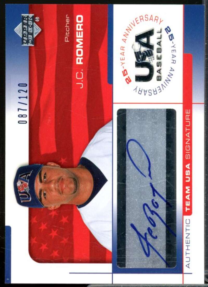 J.C. Romero/120 2004 USA Baseball 25th Anniversary Signatures Blue Ink #ROM  Image 1