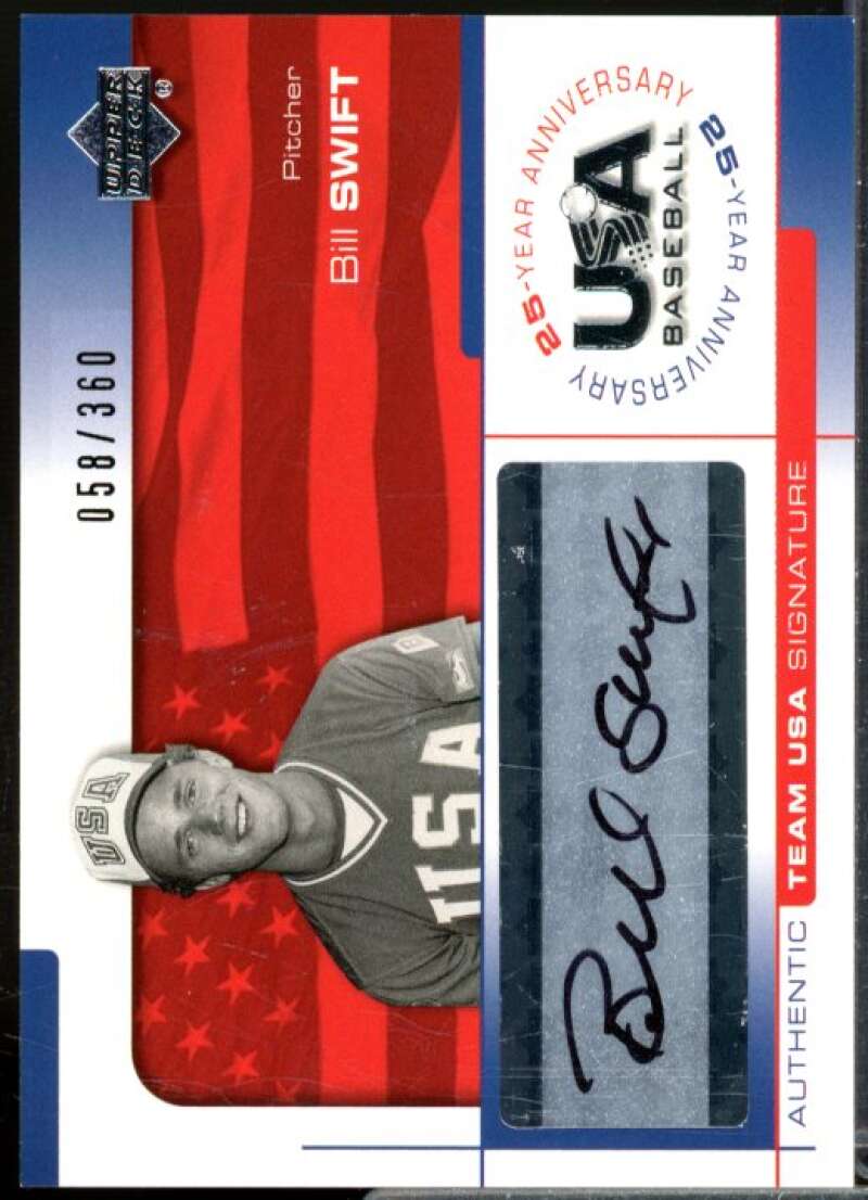 Bill Swift/360 2004 USA Baseball 25th Anniversary Signatures Black Ink #SWIF  Image 1