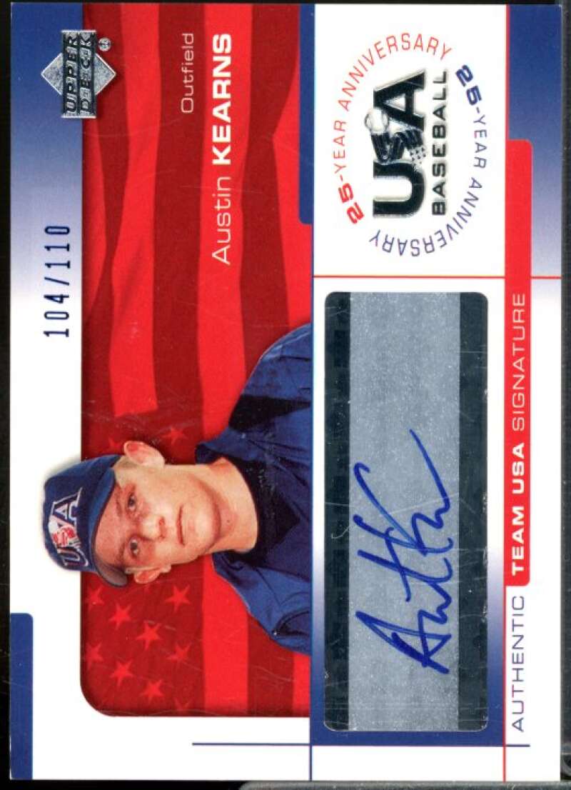 Austin Kearns/110 2004 USA Baseball 25th Anniversary Signatures Blue Ink #KEAR  Image 1