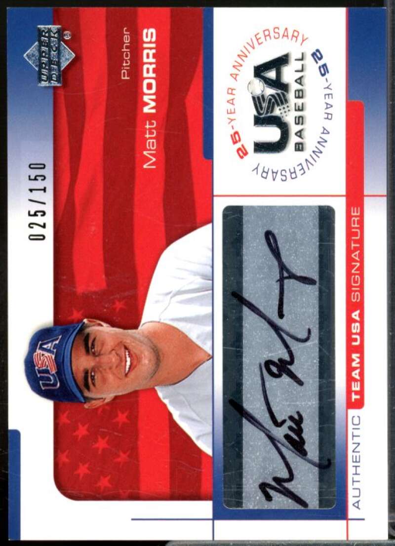 Matt Morris/150 2004 USA Baseball 25th Anniversary Signatures Black Ink #MOR  Image 1