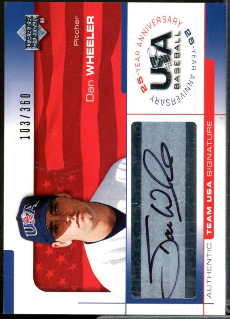 Dan Wheeler/360 2004 USA Baseball 25th Anniversary Signatures Black Ink #WHEE  Image 1