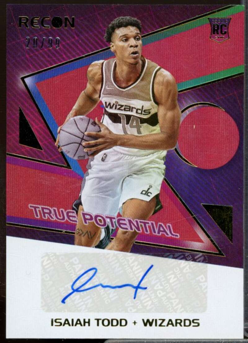 Isaiah Todd/99 Rookie 2021-22 Panini Recon True Potential Signatures Red #16  Image 1