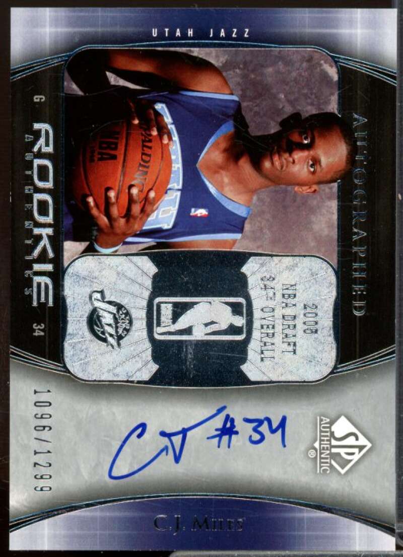 C.J. Miles AU Rookie Card 2005-06 SP Authentic #124  Image 1